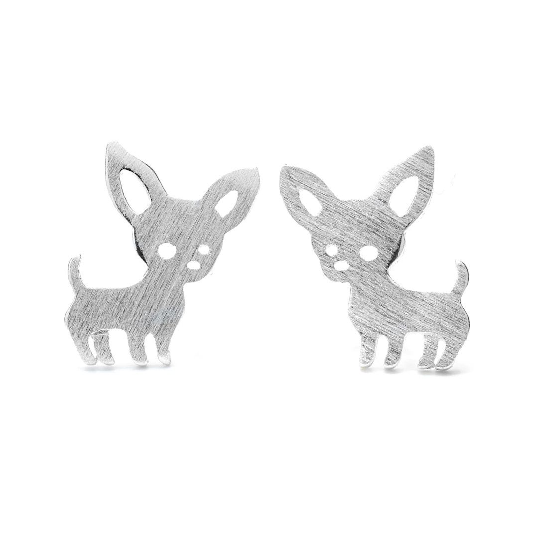 Stříbrné náušnice pejsci Kessi