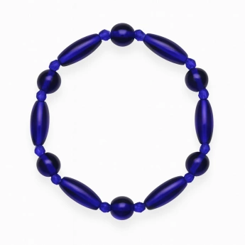 Bižuterní tmavě fialovo - modrý náramek Filomia