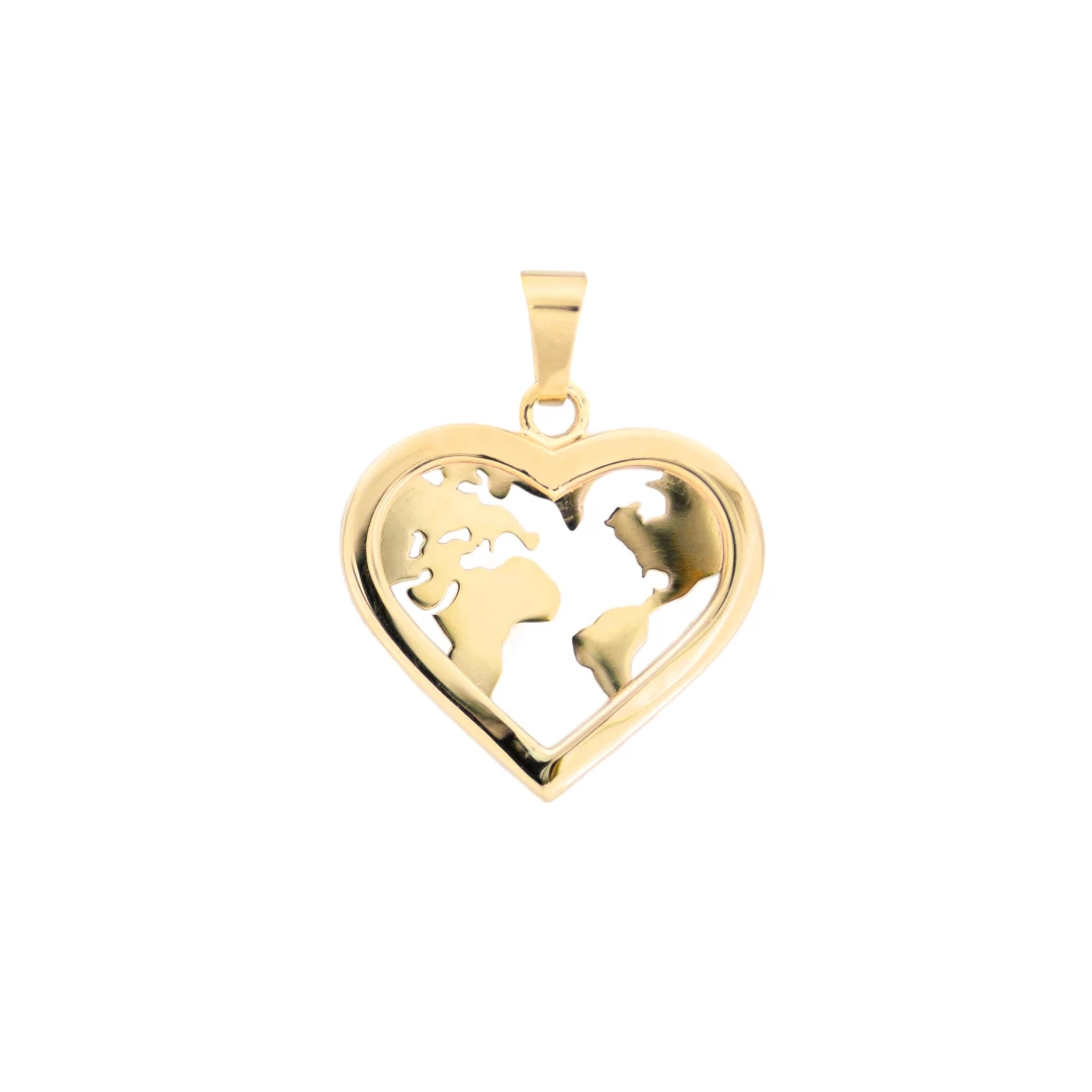 Zlaté srdce mapa světa