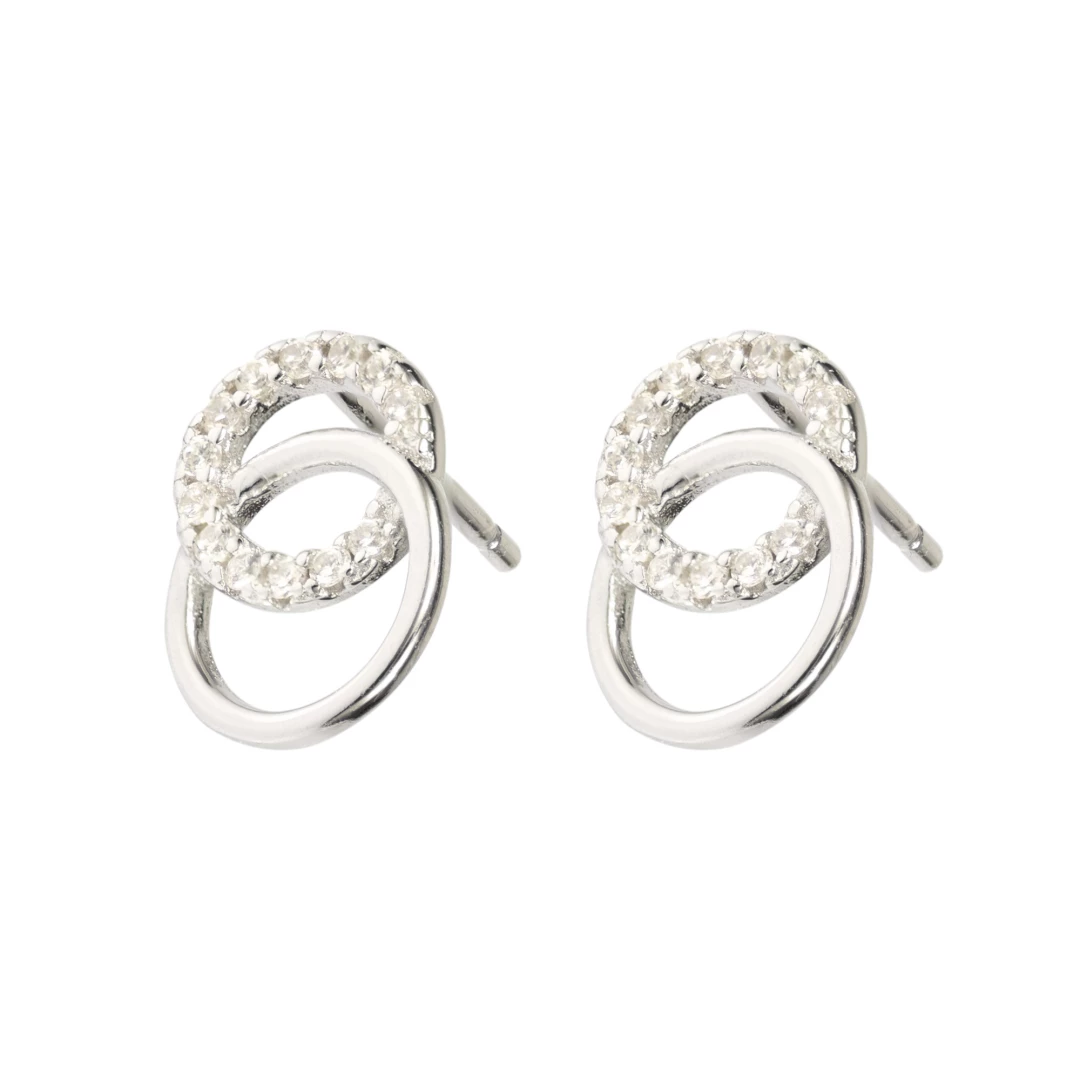 Stříbrné kruhové náušnice Lantidole
