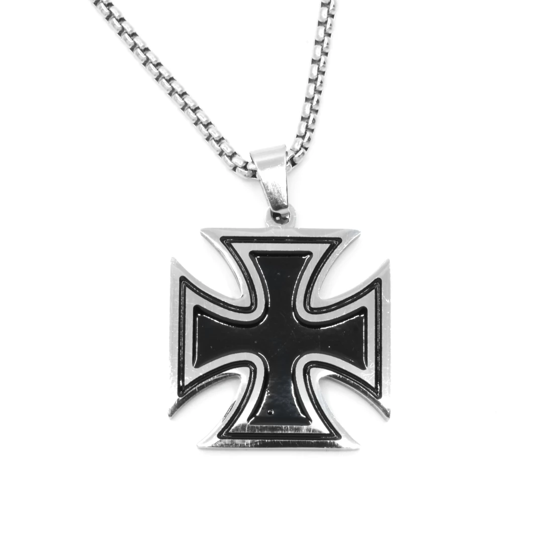 Přívěšek maltézský kříž s řetízkem zdarma 20 x 20 mm
