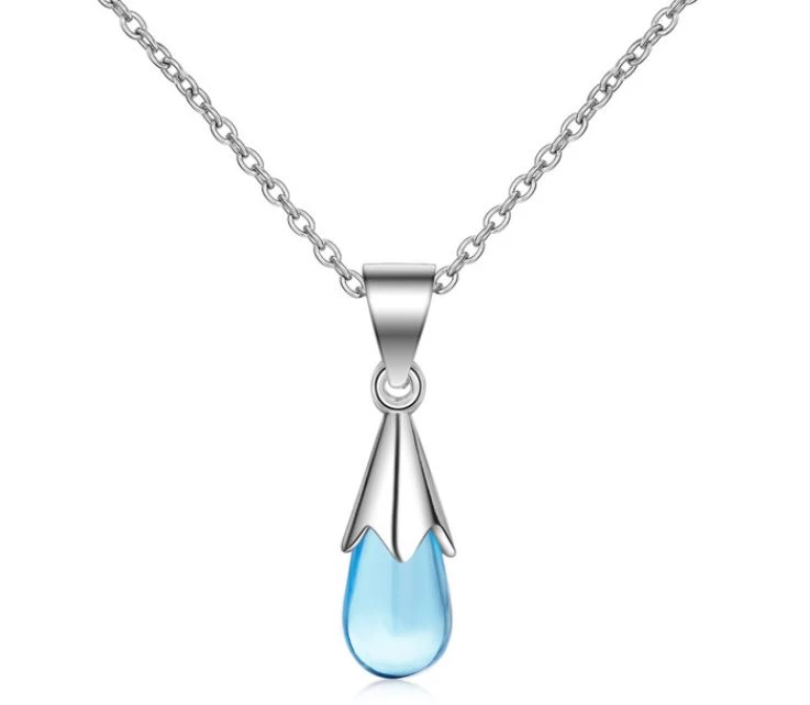 Stříbrný náhrdelník modrý Wotr