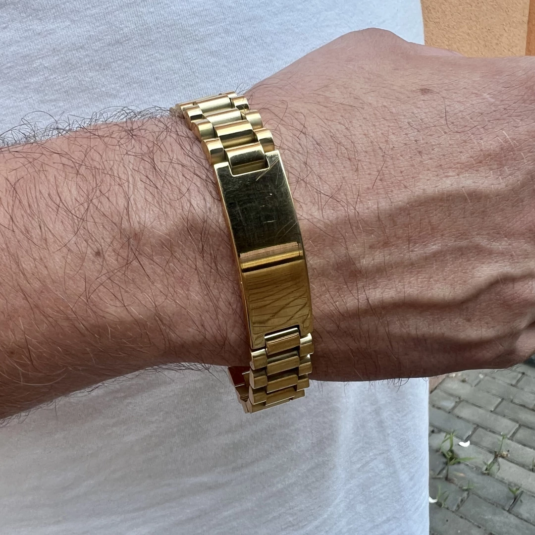 Ocelový náramek zlacený Goldi