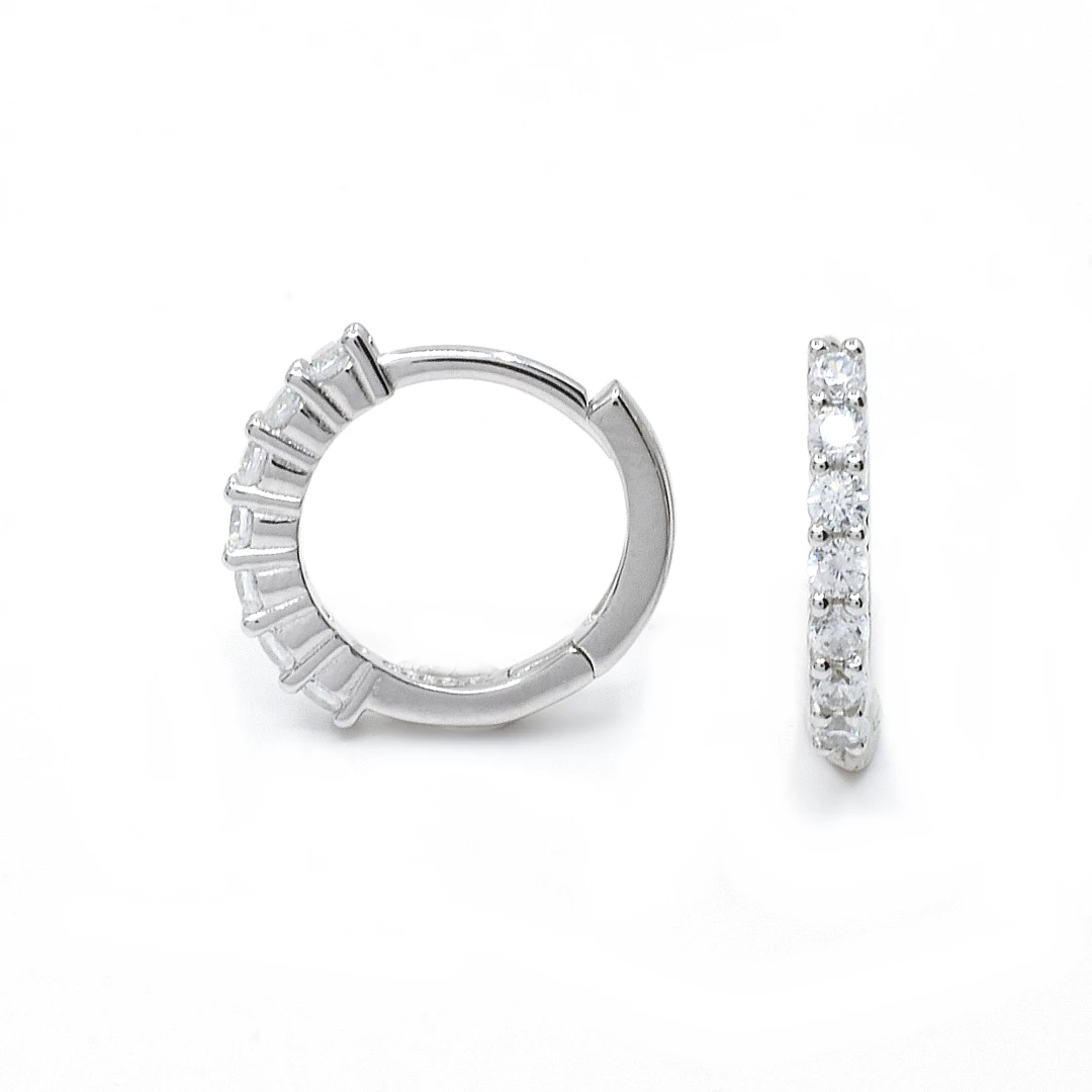 Stříbrné kruhy se zirkony Bosie