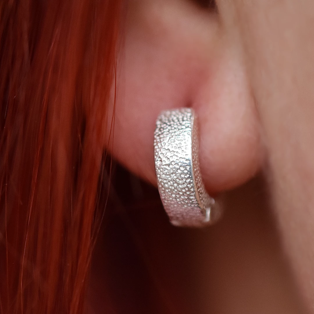 Stříbrné kruhové náušnice 13 mm Bija