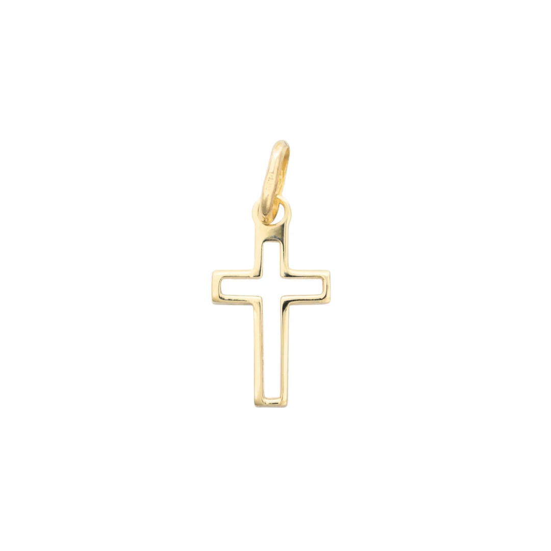 Zlatý kříž s ozdobnou rytinou
