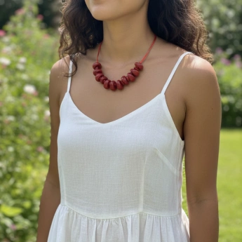 Náhrdelník howlit červený