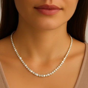 Zirkonový zlacený náhrdelník Zajra