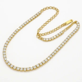 Zirkonový zlacený náhrdelník Zajra