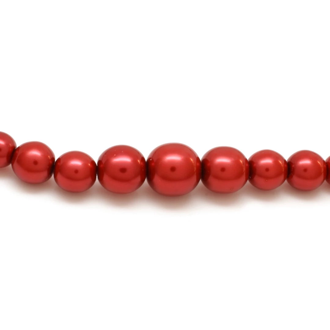 Bižuterní náhrdelník postupka červená