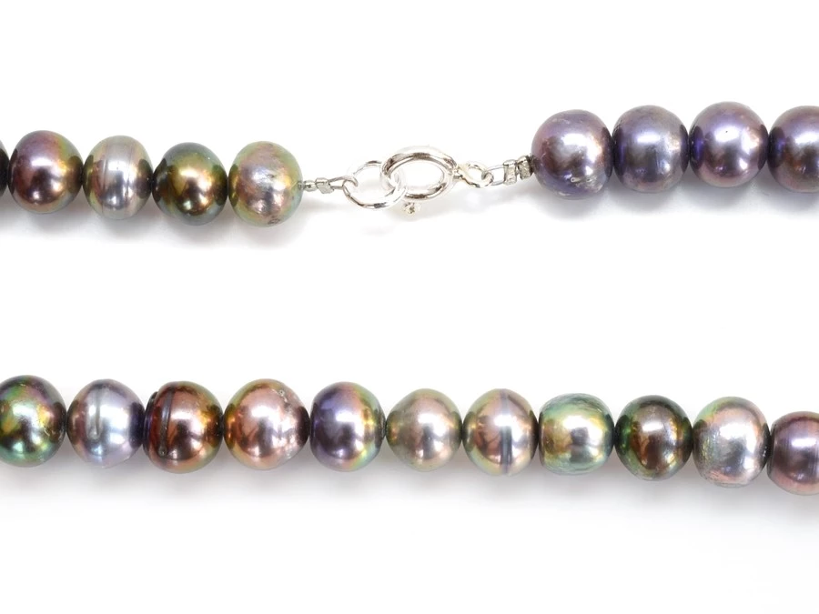 Náhrdelník říční perly fialové Purpe