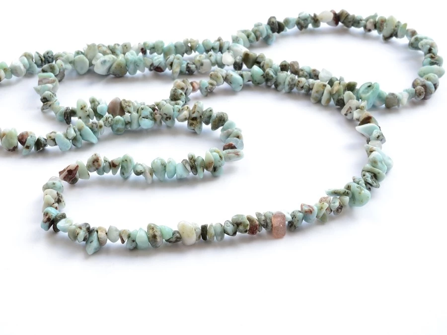 Náhrdelník sekaný larimar 90 cm Mineapolis