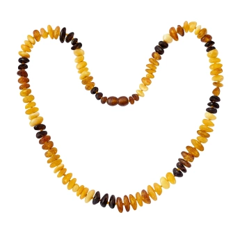 Náhrdelník jantar medově žlutý Mája