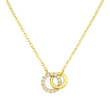 Zlacený náhrdelník se zirkony Timea
