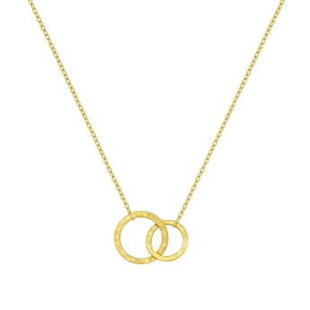 Ocelový náhrdelník s motivem dvou kruhů Matise