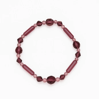 Bižuterní náramek v lesklé fialové barvě Flint