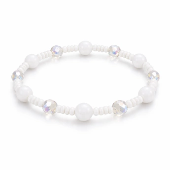 Bižuterní bílý náramek Nenneh