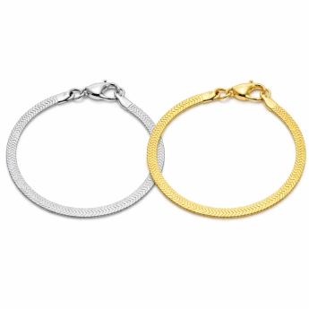 Ocelový hladký náramek Etham