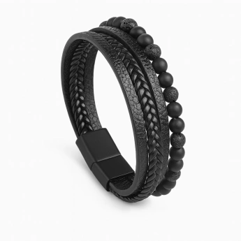 Kožený náramek s lávou Blade