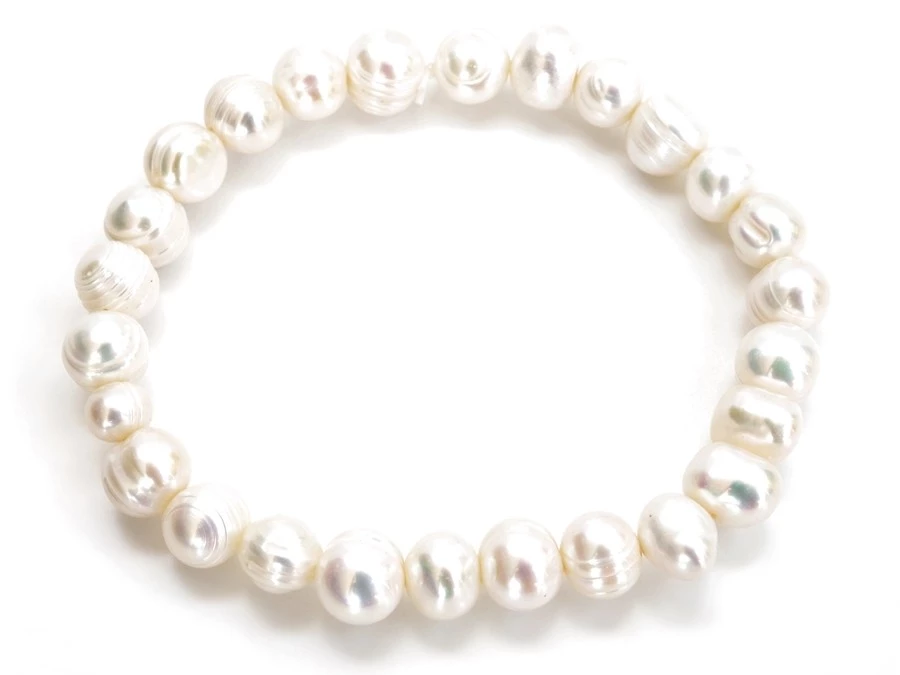 Náramek říční perly bílé top kvalita