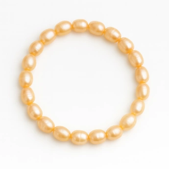 Perličkový náramek lososový