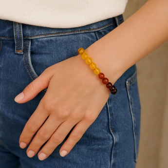 Náramek přírodní jantar medový