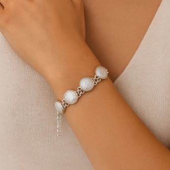 Perlový náramek White Harmony