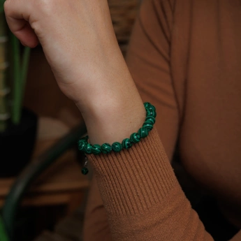 Ocelový náramek s malachitem Vertigo