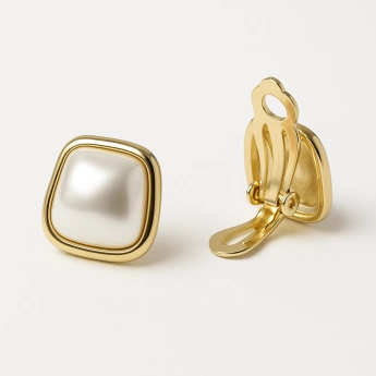 Náušnice klipsy s perlou Vayana