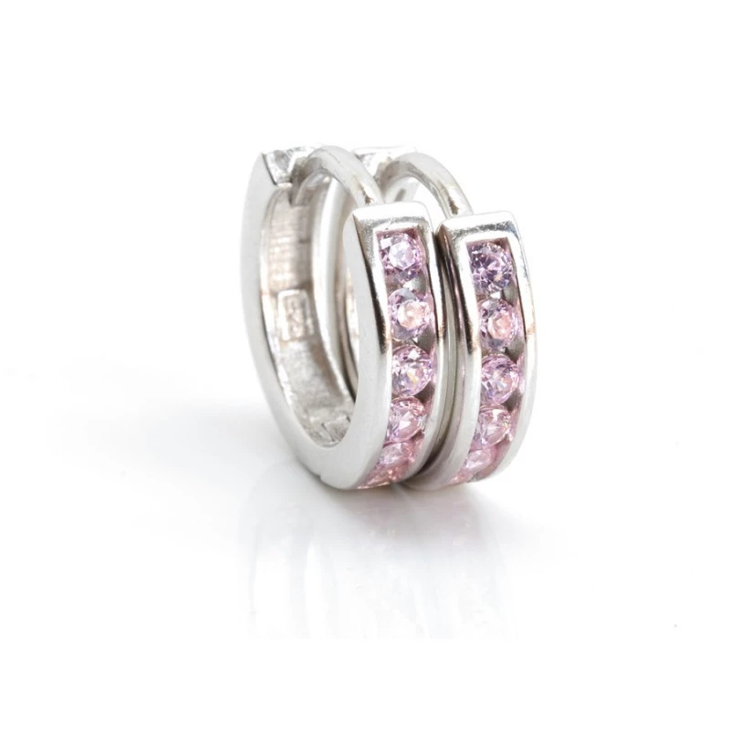 Kruhové náušnice se zirkony Precious 13 mm
