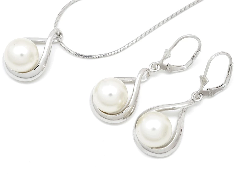 Náušnice perly bílé kapky