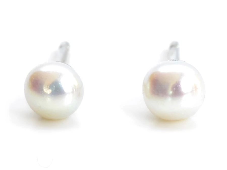 Náušnice říční perly 3 barvy 4 mm