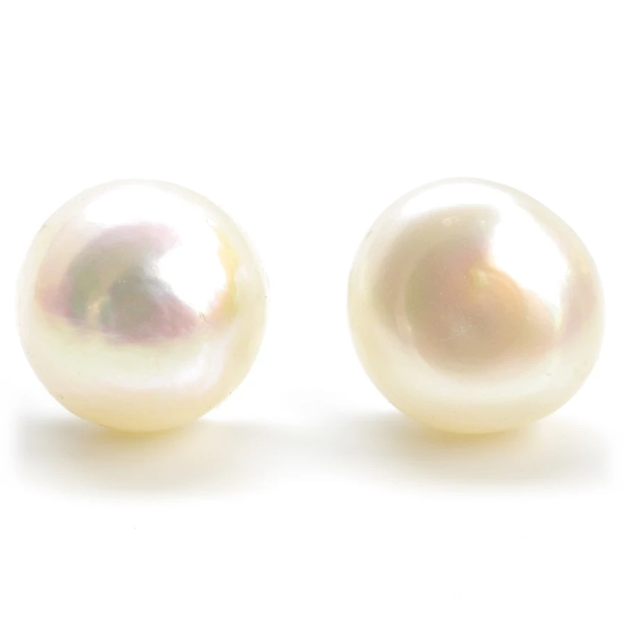 Náušnice říční perly Bílá