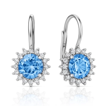 Stříbrné náušnice modré Zorie