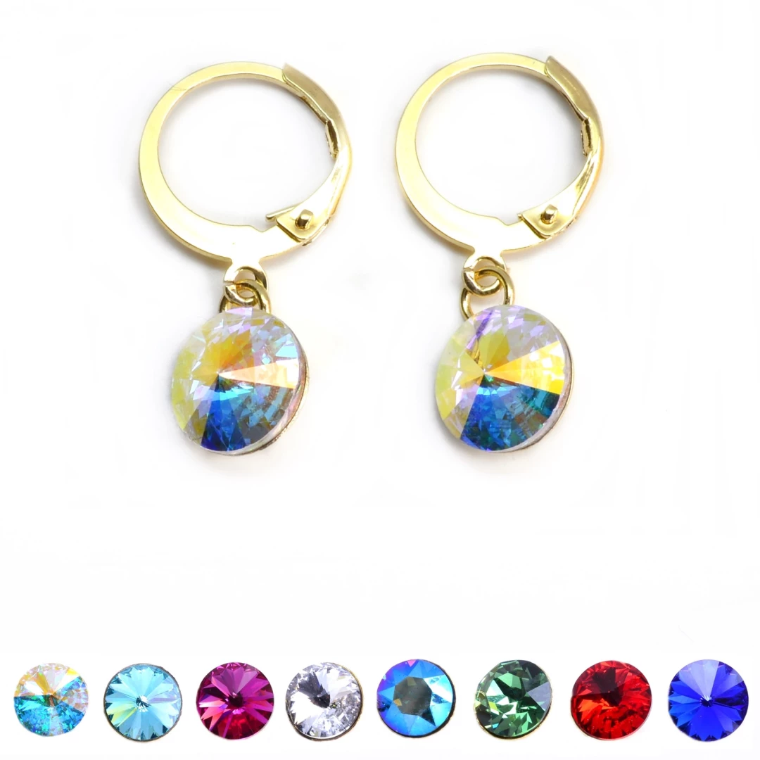 Náušnice Swarovski zlacené
