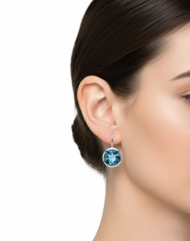 Náušnice s modrým zirkonem Blue