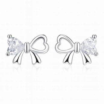 Stříbrné náušnice mašličky Juniper