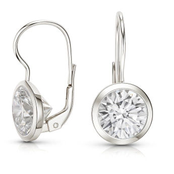 Stříbrné náušnice s velkým zirkonem Meinrad