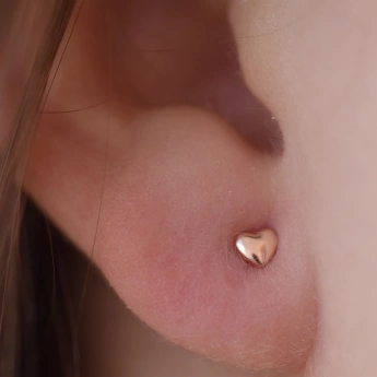 Stříbrné zlacené náušnice srdíčka Bianca