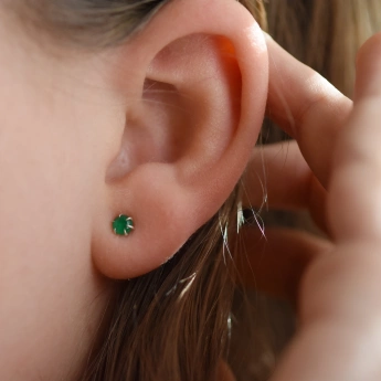 Náušnice smaragd Smrusa