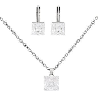 Ocelová souprava čtverce Swarovski Gremory