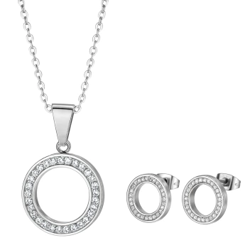 Ocelová souprava s motivem zirkonového kruhu Britania