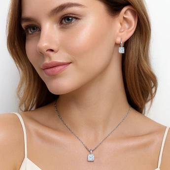 Ocelová souprava čtverce Swarovski Gremory