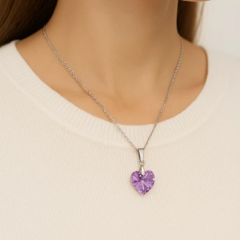 Ocelová souprava Swarovski Pinkie