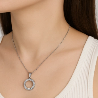 Ocelová souprava s motivem zirkonového kruhu Britania