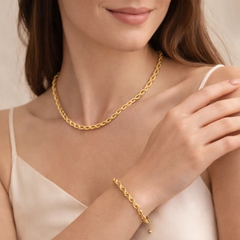 Ocelová souprava zlacená