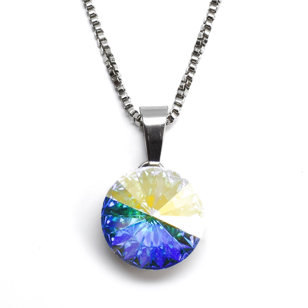 Ocelová souprava s krystalem Swarovski kruh Aurielia