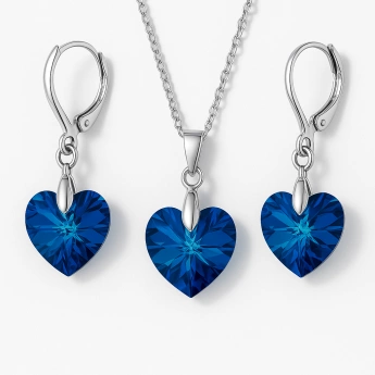 Ocelová souprava Swarovski Crystal AB