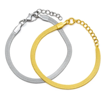 Ocelový hladký náramek Etham