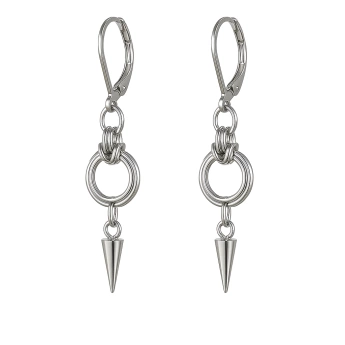 Ocelové náušnice propletené kruhy Delouise